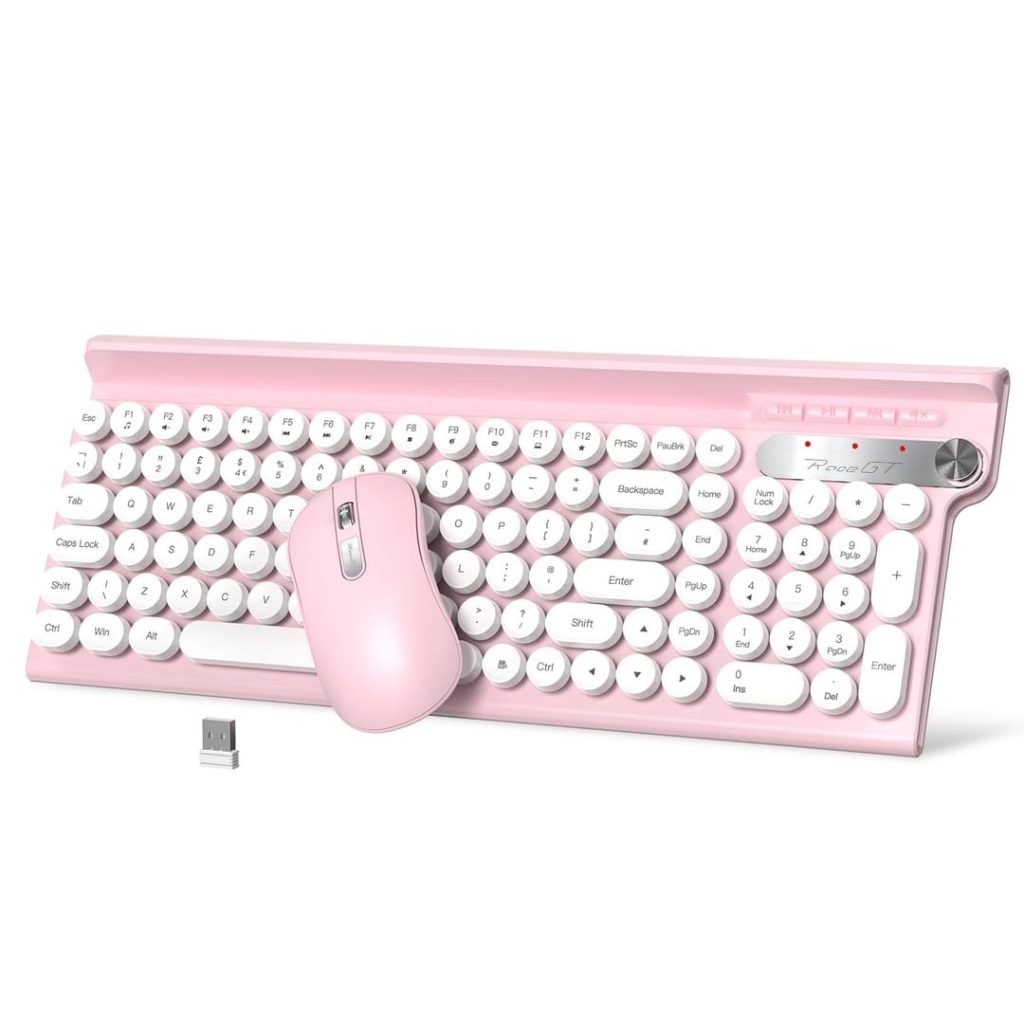 RaceGT Typewriter Style Wireless Keyboard and Mouse