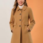 Allegra K Women's Vintage Lapel Collared Overcoat - Image 3