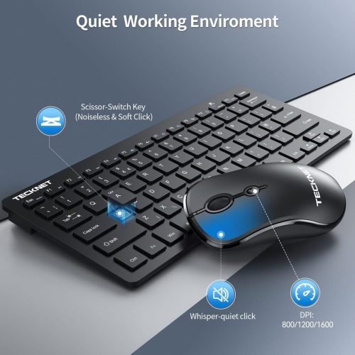 TECKNET Mini Wireless Keyboard and Mouse Set - Image 3