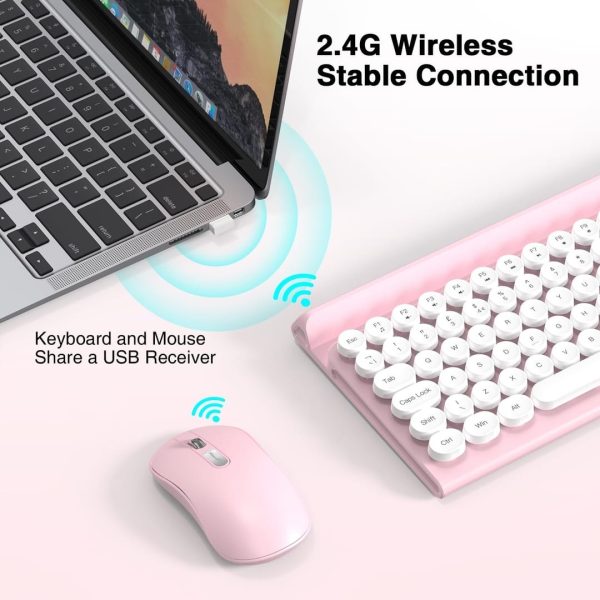 RaceGT Typewriter Style Wireless Keyboard and Mouse - Image 2
