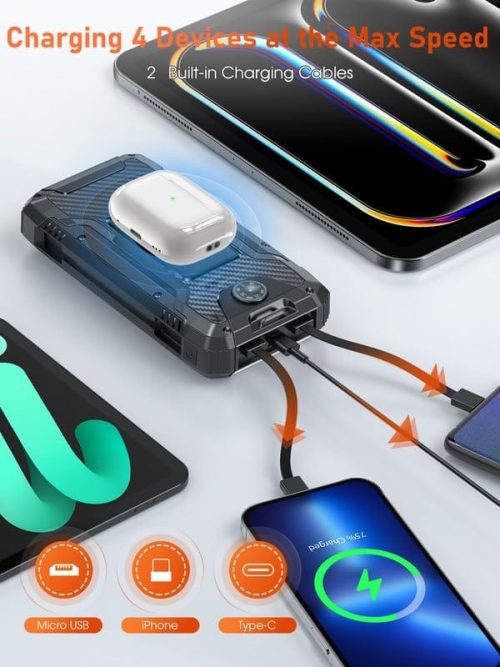 42800mAh Solar Power Bank 22.5W Fast Charging - Image 3