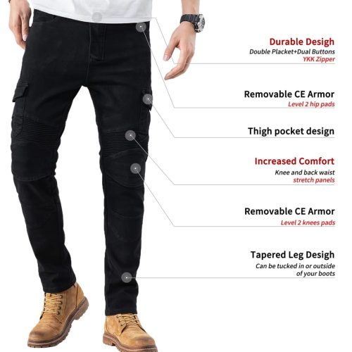 Brand New CTBQiTom Motorcycle Motorbike Armoured Trousers Black - Image 2