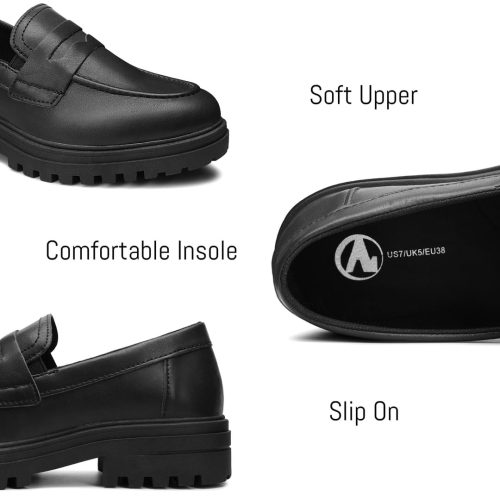 Fesstooning Casual Chunky Loafers for Women - Image 4