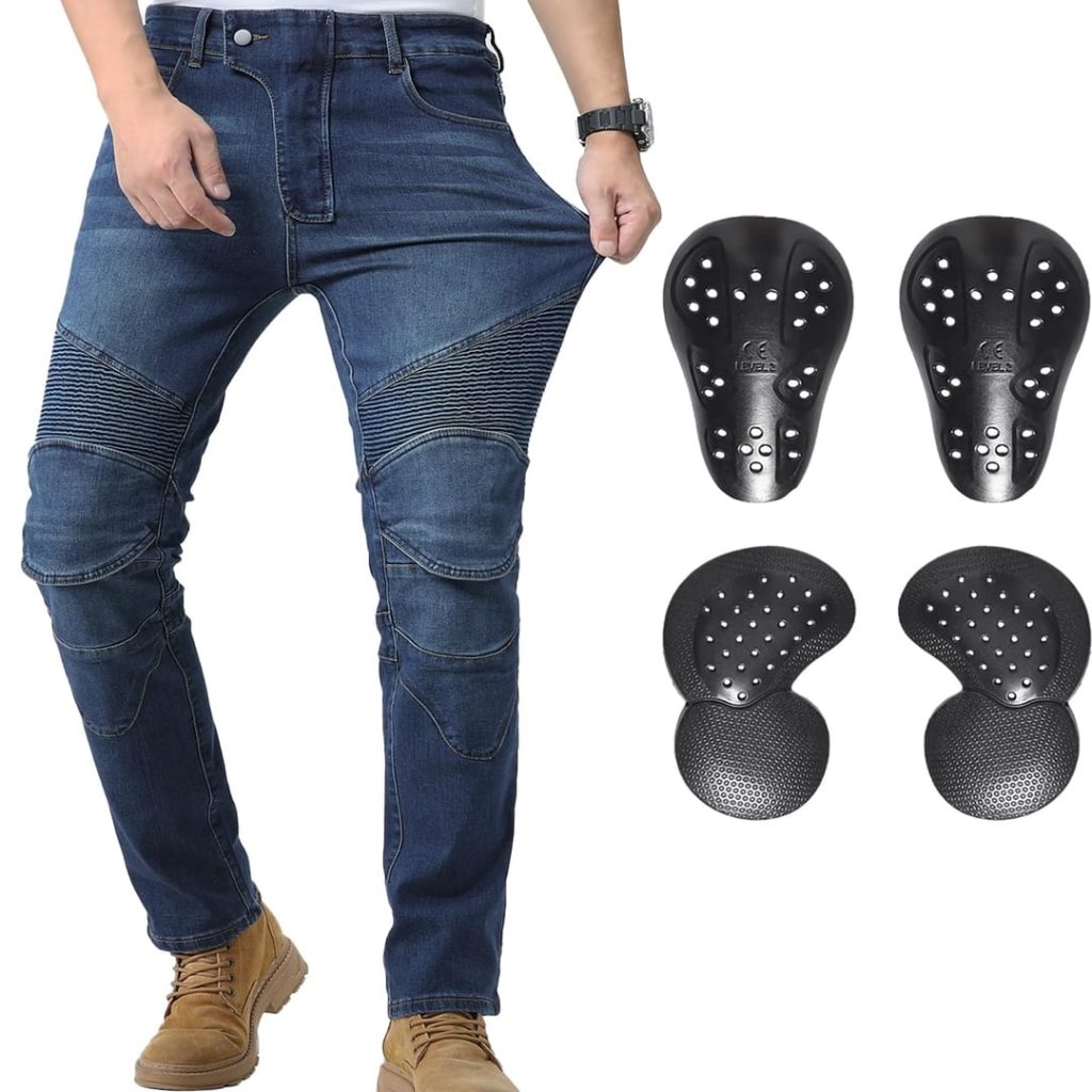 Brand New CTBQiTom Motorcycle Motorbike Armoured Trousers Blue