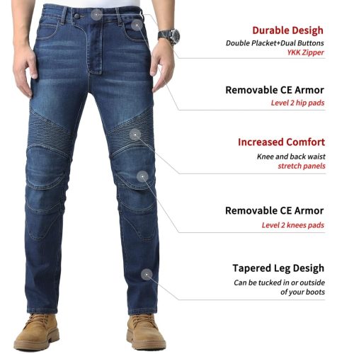 Brand New CTBQiTom Motorcycle Motorbike Armoured Trousers Blue - Image 2