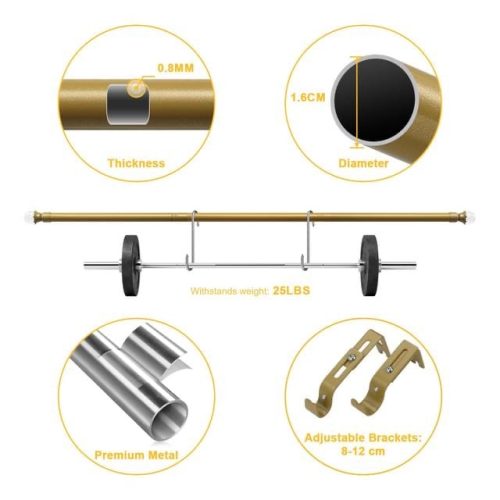 Brand New Curtain Poles, 1.6 cm Single Curtain Rods 76-157 cm - Image 5