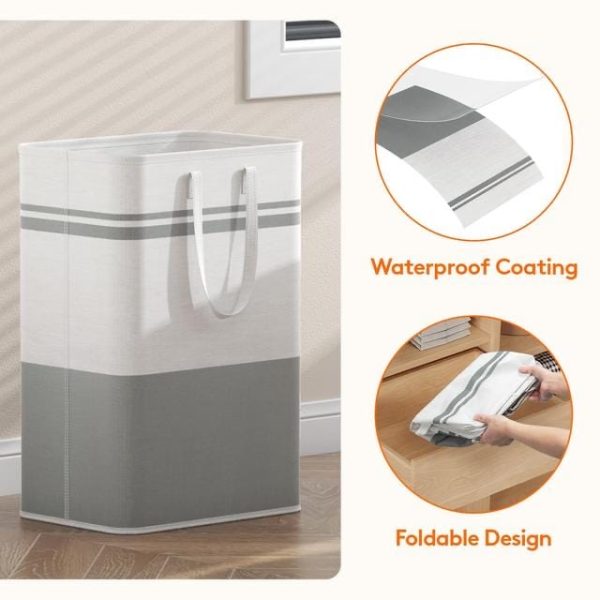 Brand New Lifewit 2 Pack 60L Laundry Basket with Lid - Image 3