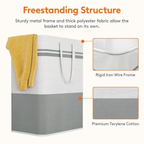 Brand New Lifewit 2 Pack 60L Laundry Basket with Lid - Image 4
