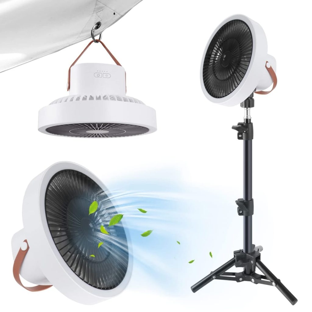 Genround 10000mAh Tripod Portable Camping Fan