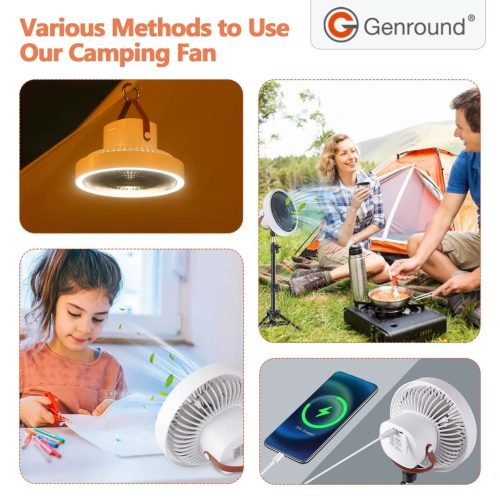 Genround 10000mAh Tripod Portable Camping Fan - Image 6