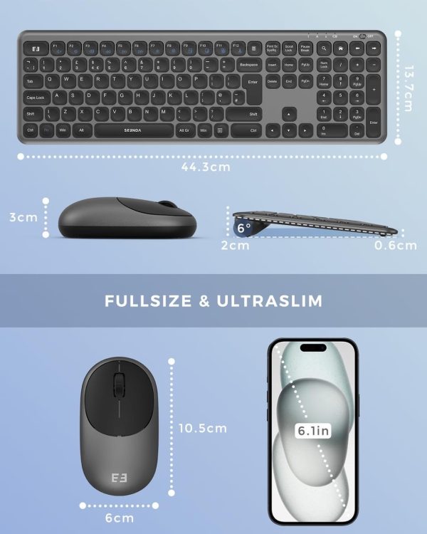 Seenda 2.4G Ultra Thin Wireless Keyboard and Mouse Combo - Image 2