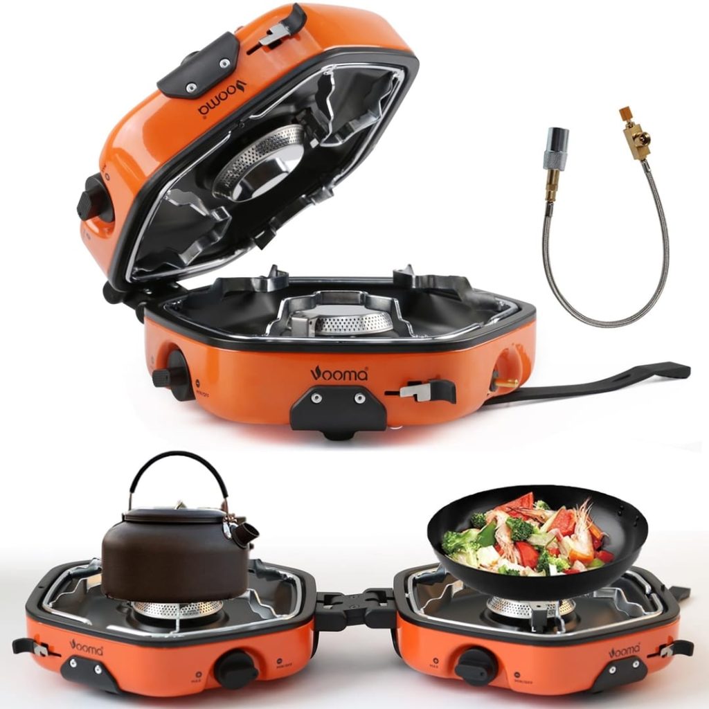 QSMYUYE 2 Burner Camping Stove Gas Portable