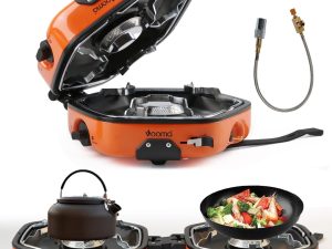 QSMYUYE 2 Burner Camping Stove Gas Portable