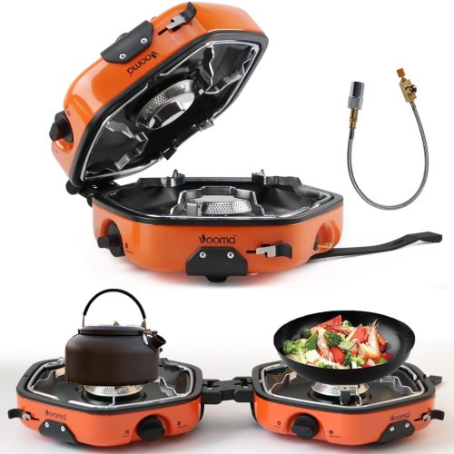 QSMYUYE 2 Burner Camping Stove Gas Portable