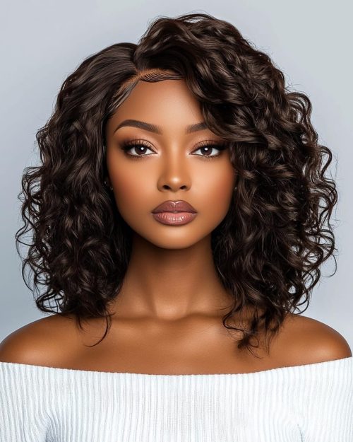 Brand New FASHION IDOL Short Curly Human Hair for Women