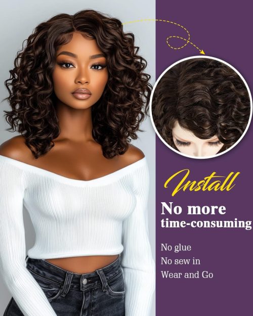 Brand New FASHION IDOL Short Curly Human Hair for Women - Image 3