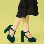Brand New Allegra K Women's Round Toe Block Heel Shoe - Image 2