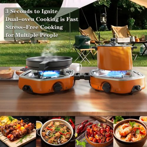 QSMYUYE 2 Burner Camping Stove Gas Portable - Image 3