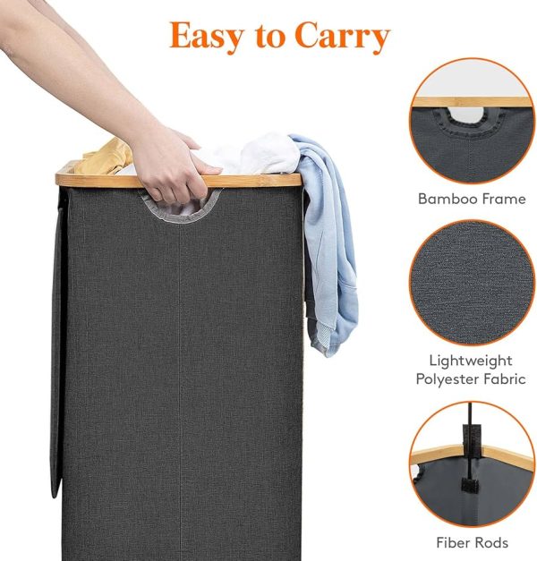 Brand New Lifewit 2 Pack 80L Laundry Basket with Lid - Image 7