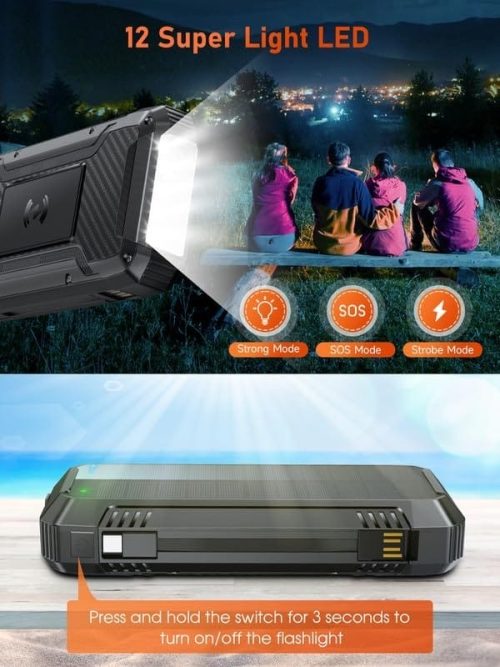 42800mAh Solar Power Bank 22.5W Fast Charging - Image 5