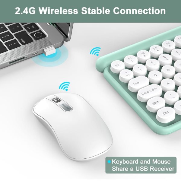 RaceGT Typewriter Style Wireless Keyboard and Mouse - Image 2