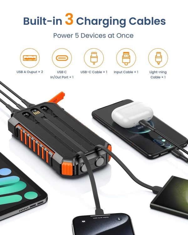 Hiluckey Power Bank Solar Charger 27000mAh - Image 2