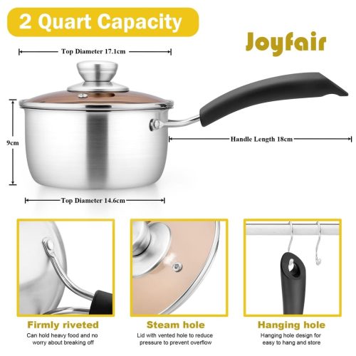 Brand New Joyfair 16cm Stainless Steel Saucepan - Image 2