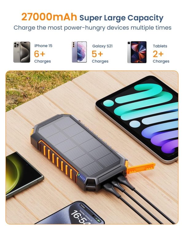 Hiluckey Power Bank Solar Charger 27000mAh - Image 5