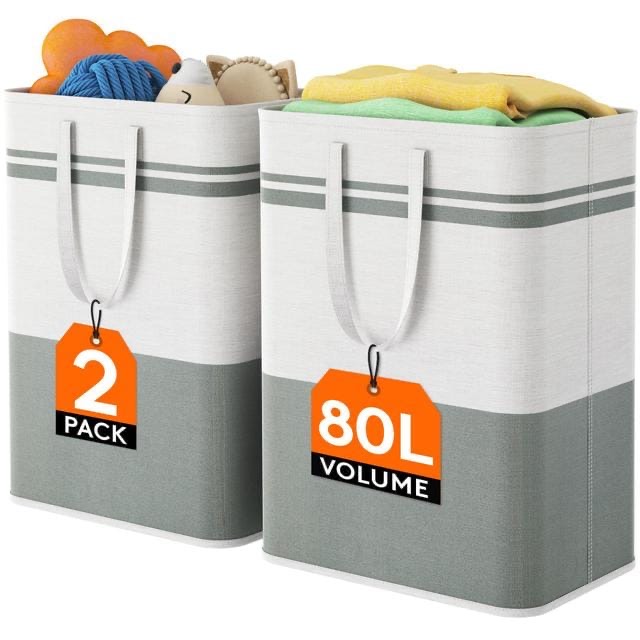 Brand New Lifewit 2 Pack 60L Laundry Basket with Lid