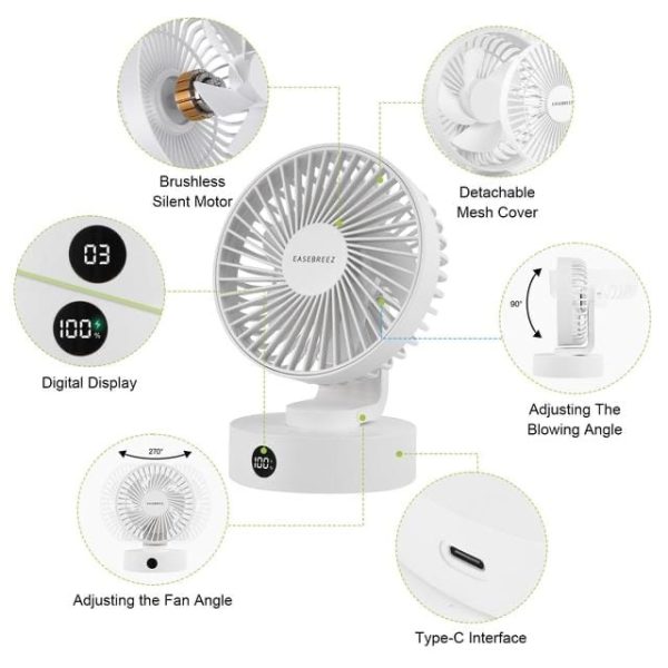 Brand New EASEBREEZ Desk Fan - Image 2