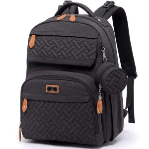 BabbleRoo Diaper Bag Backpack - Baby Essentials Travel Tote - Multi Function Waterproof Diaper Bag