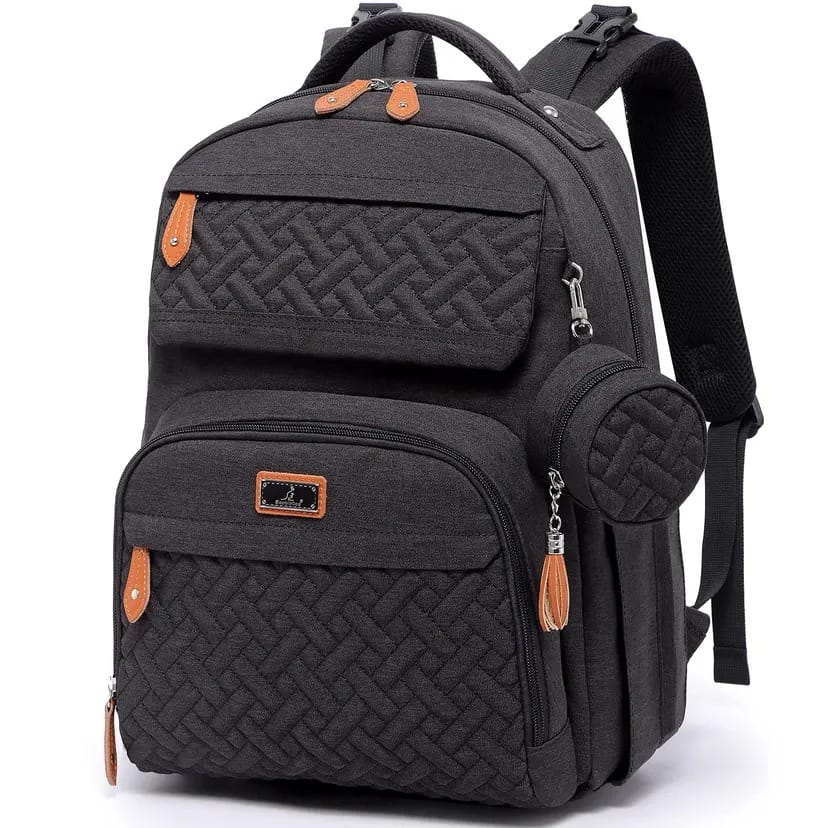 BabbleRoo Diaper Bag Backpack - Baby Essentials Travel Tote - Multi Function Waterproof Diaper Bag