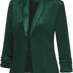 MINTLIMIT Womens 3/4 Sleeve Velvet Blazers - Image 2