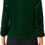 MINTLIMIT Womens 3/4 Sleeve Velvet Blazers - Image 4