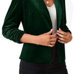 MINTLIMIT Womens 3/4 Sleeve Velvet Blazers - Image 5