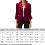 MINTLIMIT Womens 3/4 Sleeve Velvet Blazers - Image 7