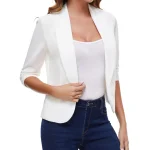 MINTLIMIT Womens Blazer 3/4 Ruched Sleeve Suit - Image 4