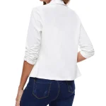 MINTLIMIT Womens Blazer 3/4 Ruched Sleeve Suit - Image 3