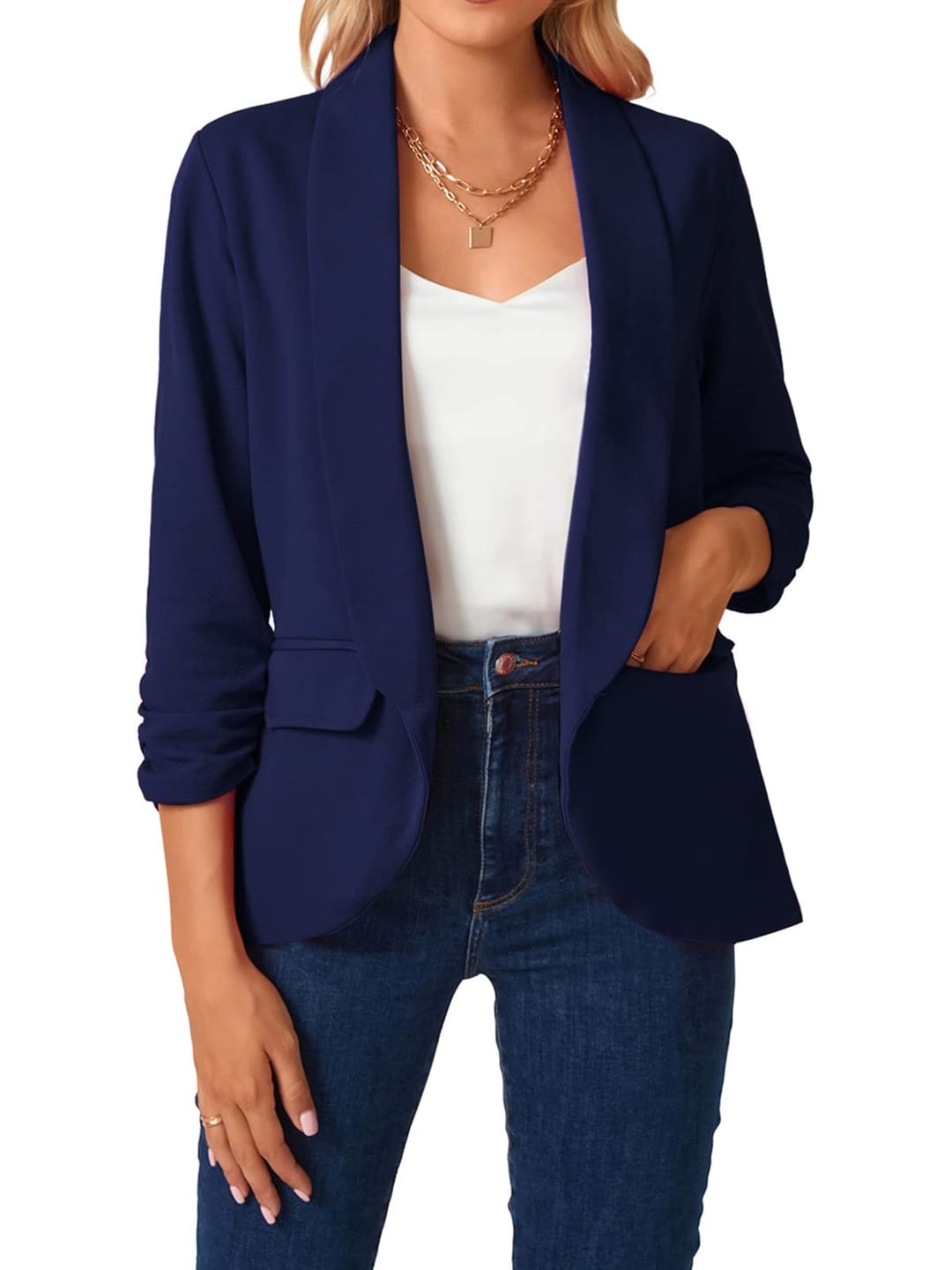 MINTLIMIT Womens Long Sleeve Blazer Open Front Jacket Suit