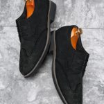Mens Suede Brogues Formal Shoes Elegant Wedding Shoe Leather Lace-ups - Image 5