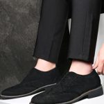 Mens Suede Brogues Formal Shoes Elegant Wedding Shoe Leather Lace-ups - Image 6