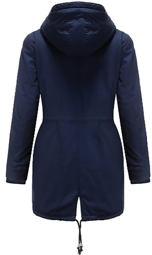 Miaikvs Women's Hooded Fleece Lined Parka Coat - Image 4