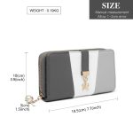 Miss Lulu Handbags for Women Tri Colour with Long Purse - Image 5