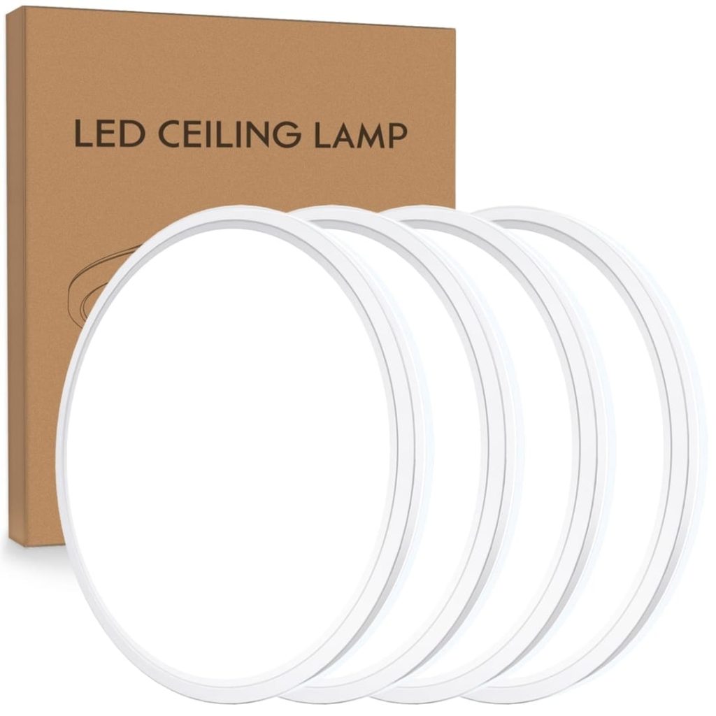 slochi [ 4 Pack] Bathroom Lights,Round Ceiling Lights,6500K,150W Equivalent