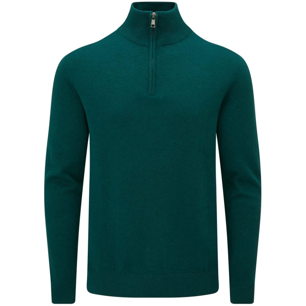 Charles Wilson Men's Essential Cotton Zip Neck Jumper