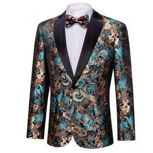 Barry.Wang Men's Tuxedo Blazer