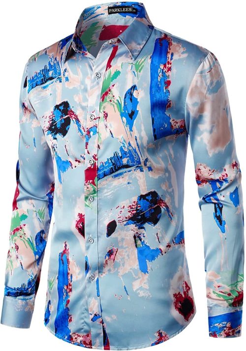 PARKLEES Men's Hipster Silk Printed Slim Fit - Image 6