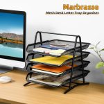 Marbrasse Desk Letter Tray Organizer Paper Tray Stackable - Image 2