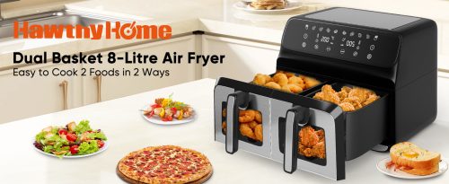 Hawthyhome Dual Air Fryer 8L Large for Family - Image 7