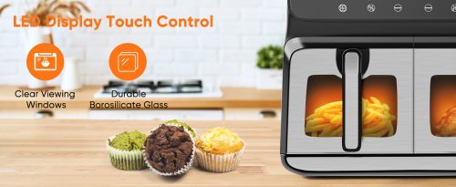 Hawthyhome Dual Air Fryer 8L Large for Family - Image 10